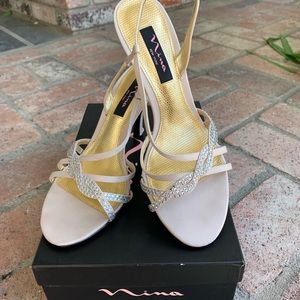 Nina Gathi Slingback Sandals Power Sand Heel Women's 8.5 M